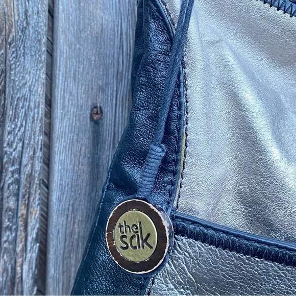 The Sak Metallic Silver and Black Crossbody Bag - Picture 7 of 12